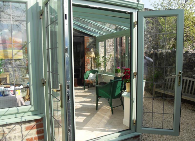 Green Conservatory glass uPVC cambridgeshrie